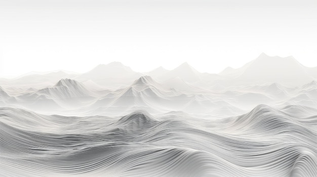 3d filaire paysage illustration topographique abstrait montagne grille topographie surface de la terre 3d filaire paysage topographique ai généré