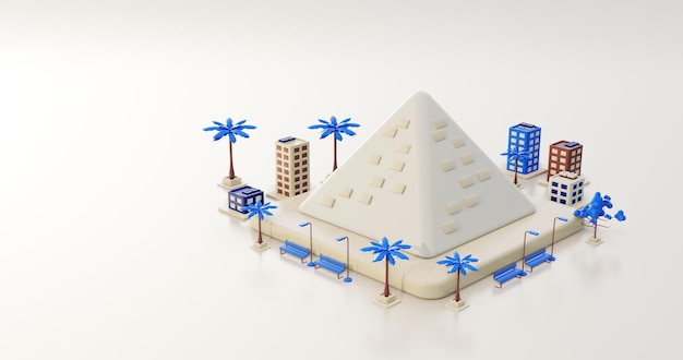 3d illustration Egypte et pyramide comme arrière-plan historique