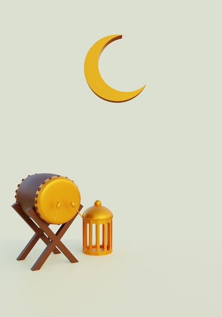 3d illustration islamique