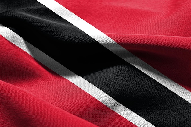 3D illustration libre drapeau de Trinité-et-Tobago