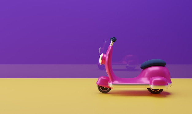 3d illustration de scooter