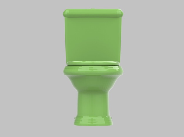 3d illustration toilettes placard toilette vert