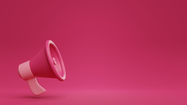 3D Megaphone PNG Shout Out Marketing Bullhorn Haut-parleur Annonce de communication vocale