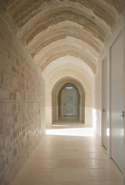 3D Photorealistic Interior Render Contemporain Home Design Couloir Architecture Stock Photo