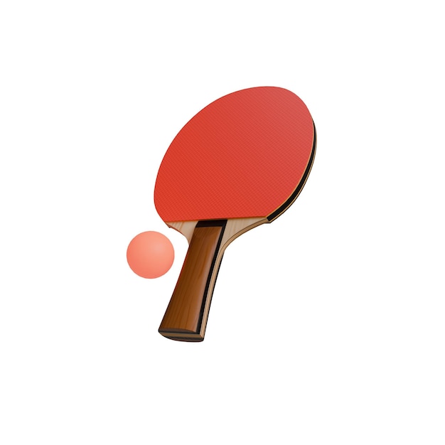 3d Render du paddle de tennis isolé