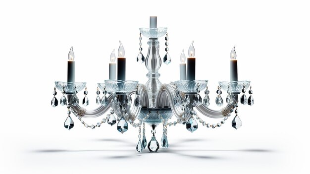 Photo 3d rendered photo of crystal chandelier design