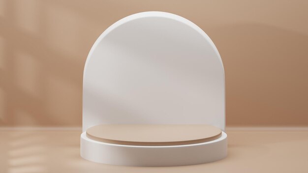 3D rendu podium brun pour votre produit vitrine illustration 3D