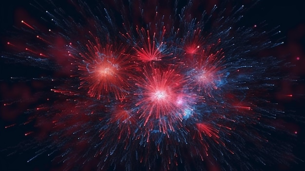 3d rouge bleu feux d'artifice abstrait fond cosmique big bang galaxie étoiles filantes cosmos celestia