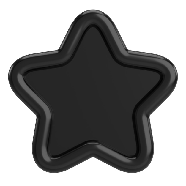 Photo 3d star star icon 3d illustration
