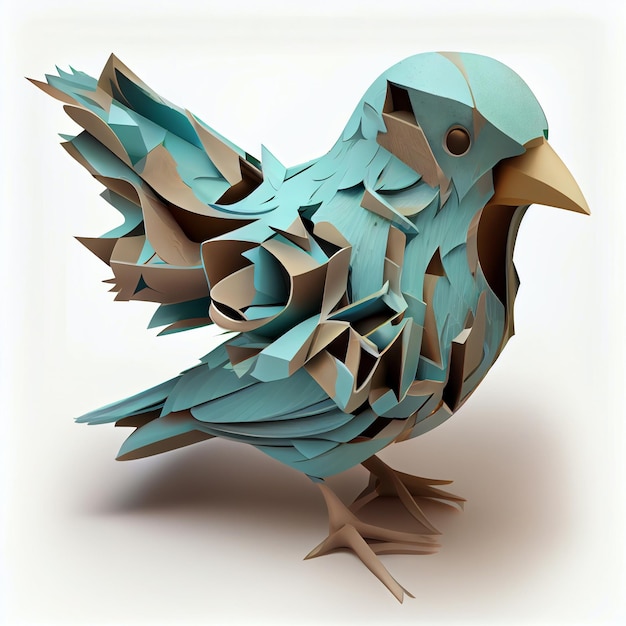 3d twitter illustration d'un arrière-plan