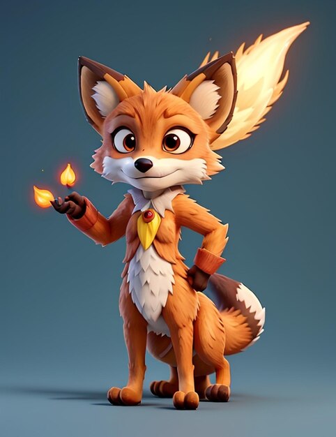 Photo 3danimationstylespiritfoxembersparklogostyle2v1