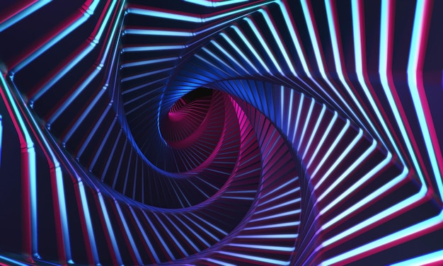 3Rendering de l'arrière-plan du tourbillon fractal abstrait