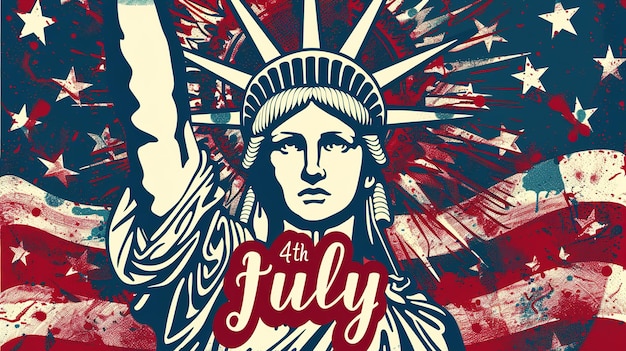 4 juillet, jour de l'indépendance des États-Unis illustration vectorielle