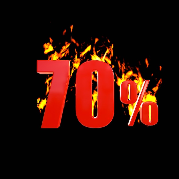 70% avec un feu chaud.