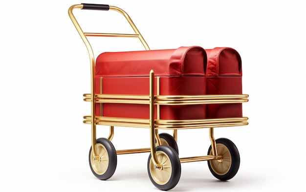Photo 8k chariot à bagages réaliste pour un voyage sans effort