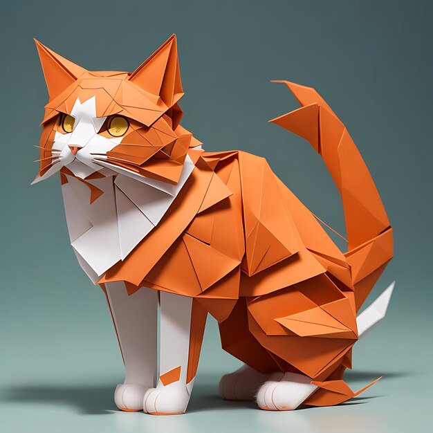 Photo a_cat_origami_style ia