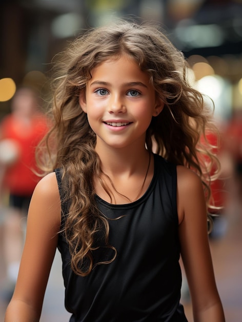 A_girl_playing_basketbal Fond d'écran UHD