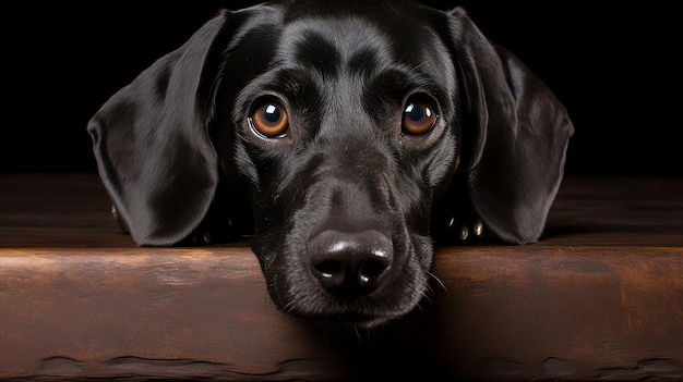 a_minimalist_portrait_of_a_dog_face_captured_against