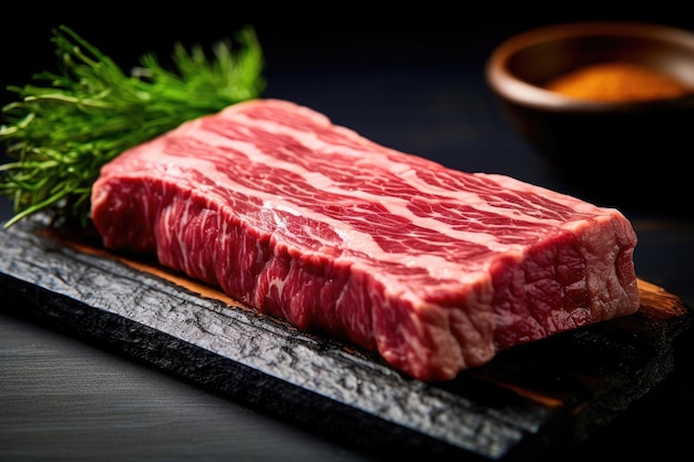 A5 Steak japonais Wagyu coupé