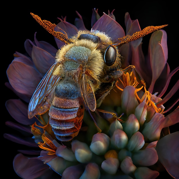 Abeille sur fleur