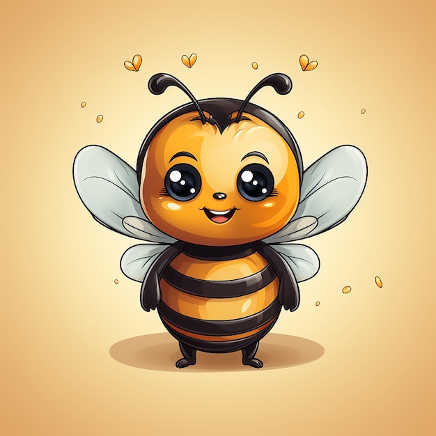 abeille logo dessin animé