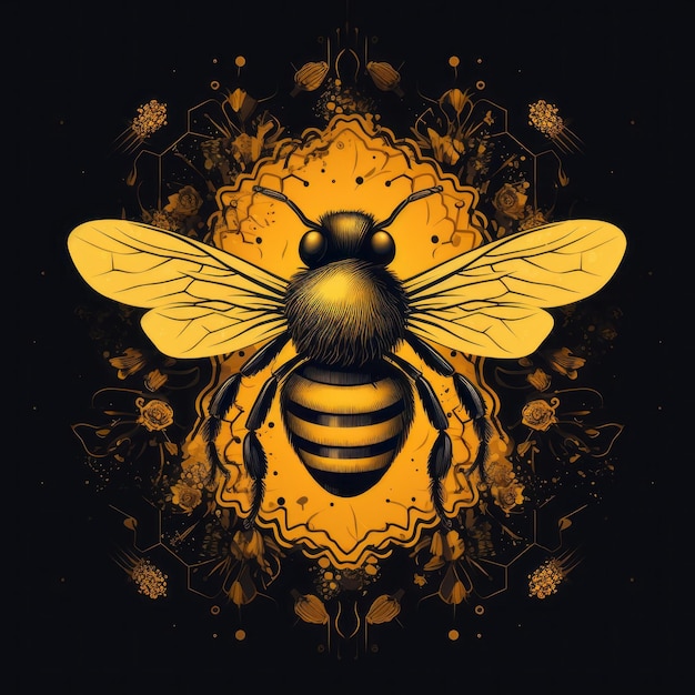 Photo les abeilles ont inspiré un design de chemise pour les amateurs de nature
