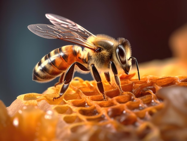 Les abeilles et la production de miel de près