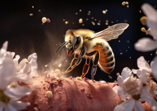 Les abeilles sont des insectes ailés étroitement apparentés aux guêpes et aux fourmis