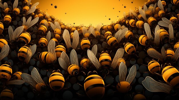 Photo les abeilles volent