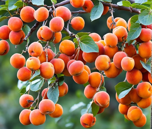 Abricots sur une branche