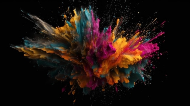 Abstract background illustration d'un liquide flottant coloré dans les couleurs tendance rose ai générative