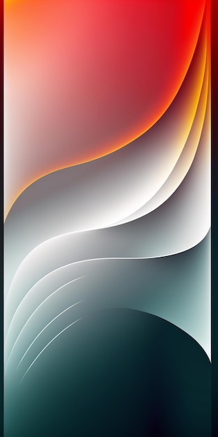 Photo abstract background with a red and yellow wave generative ai