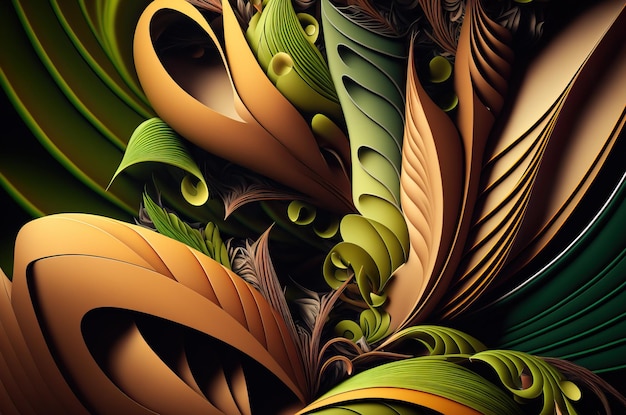 Abstract leaves