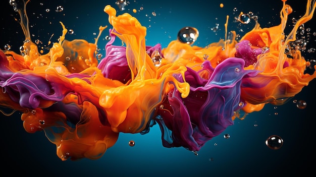 _abstract_paint_splashing_in_vibrant_colorsHD 8K fond d'écran Image photographique