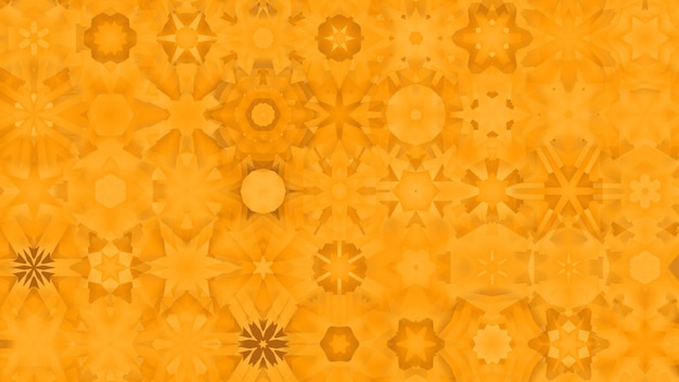 Photo abstract patterns like flowers and leaves on an orange background