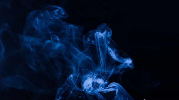 Abstract Smoke Photography Bleu Foncé Couleur Et Encre Splash Avec De L'eau