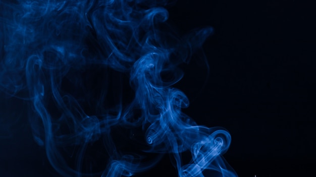 Abstract Smoke Photography Bleu foncé Couleur et encre splash avec de l&#39;eau
