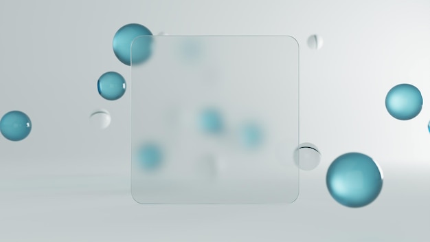 Abstraction 3D d'arrière-plan à partir d'un groupe de couches de verre et de plastique