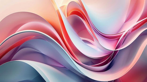 Photo abstraction 3d render swirls de lumière et de couleur art abstrait coloré design dynamique motion créatif