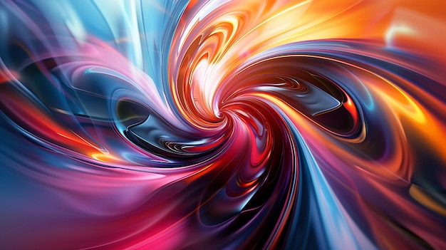 Photo abstraction 3d render swirls de lumière et de couleur art abstrait coloré design dynamique motion créatif