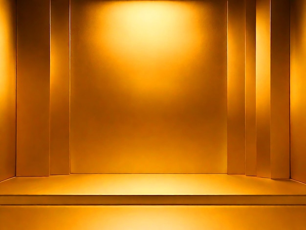 Photo abstraction de luxe or jaune gradient mur de studio bien utiliser comme arrière-plan mise en page bannière et presse de produit