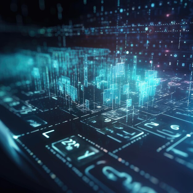 Abstraction technologie numérique réseaux de données volumineuses connexion contexte de croissance