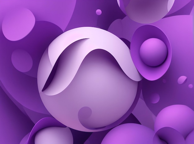 Abstraction violette Rendu 3D de forme abstraite dans un style technologique