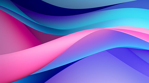Abstractions vibrantes Style superplat avec expression hyperbolique et lignes colorées