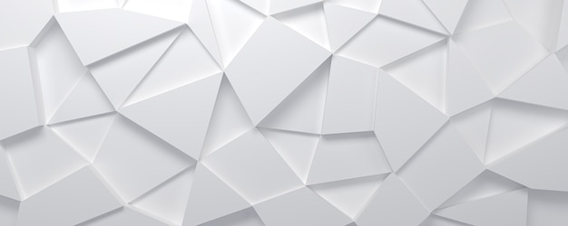 Abstrait 3d blanc avec motif polygonal