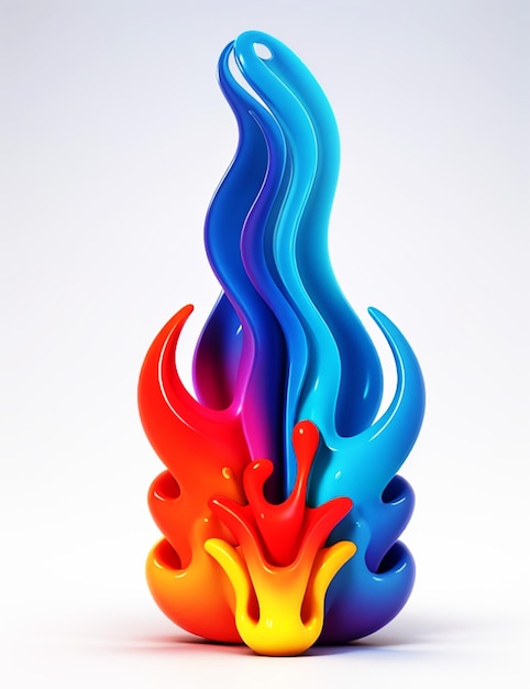 Abstrait 3D forme liquide couleur d'arrière-plan de gradient vibrant