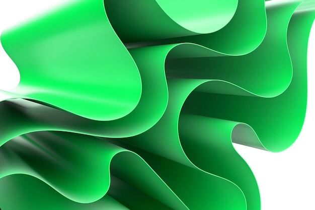 abstrait 3d vert avec des vagues