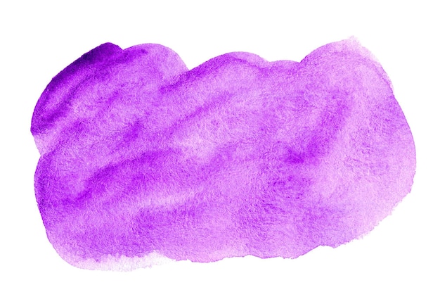 Abstrait aquarelle violet isolé sur blanc