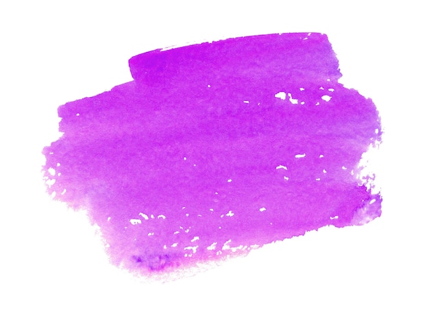 Abstrait aquarelle violet isolé sur blanc