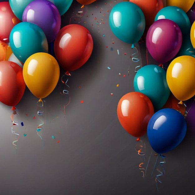 Abstrait Arrière-plan de vacances avec des ballons Peut être utilisé pour la promotion publicitaire et la carte d'anniversaire